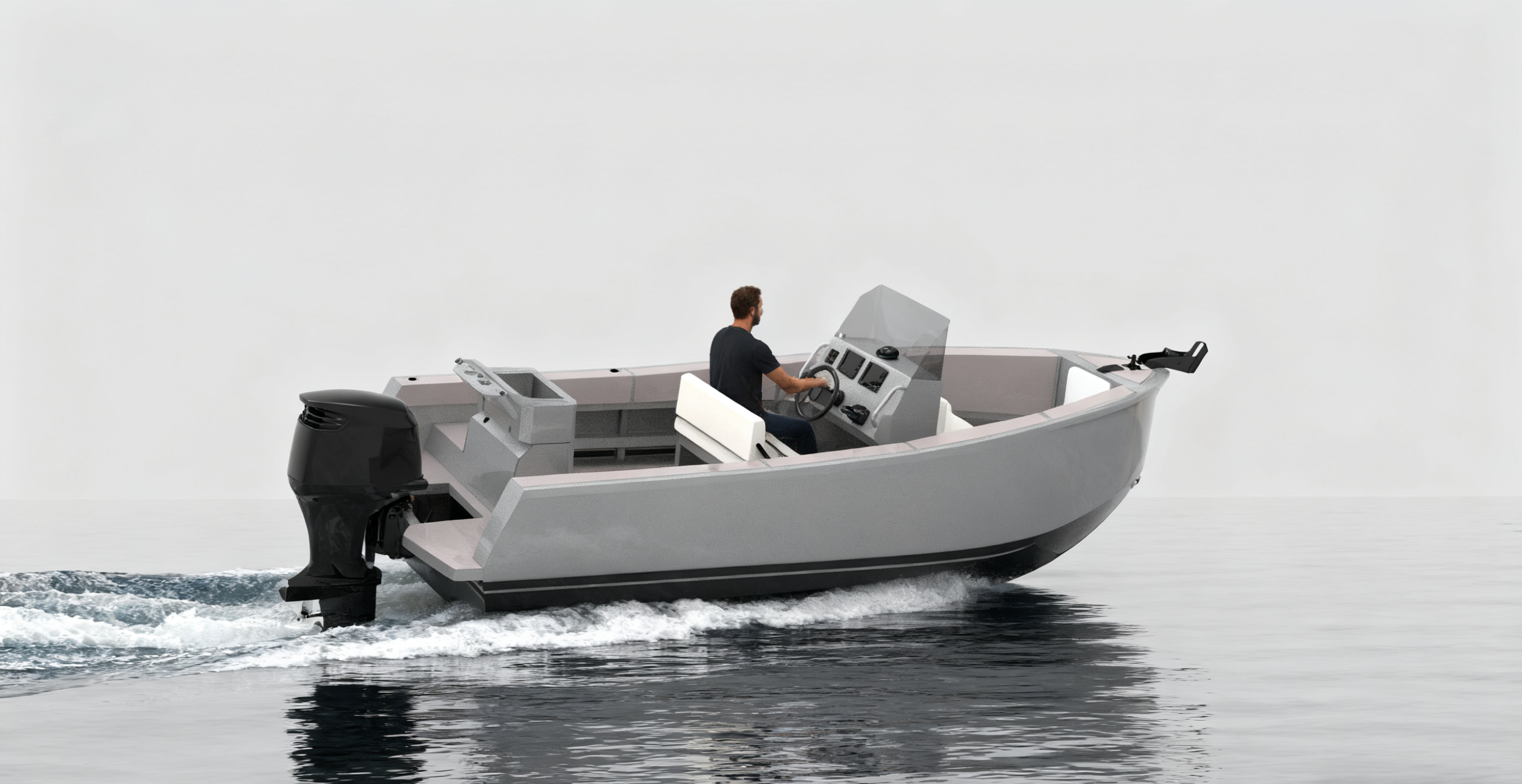 TideMaster Ninja 18 boat running at high speed on water - demonstrating superior performance and stability